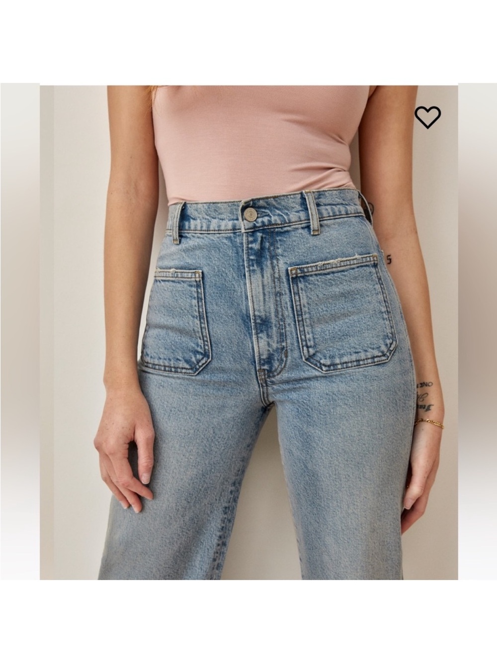 Reformation Light Blue High-Rise Skinny Jeans